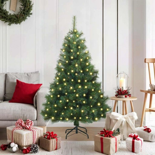 Mākslīgā Ziemassvētku Eglīte Su 150 Led Zaļa 120 Cm Pe Un Pvc Vidaxl