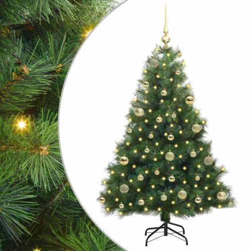 Mākslīgā Ziemassvētku Eglīte Su 150 Led Zaļa 120 Cm Pe Un Pvc Vidaxl
