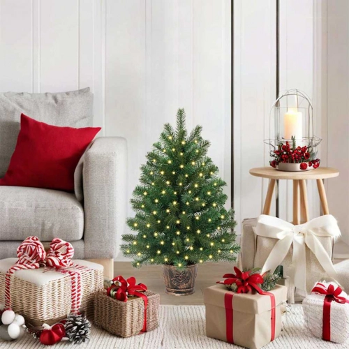Mākslīgā Ziemassvētku Eglīte Su 150 Led Zaļa 65 Cm Pe Un Pvc Vidaxl