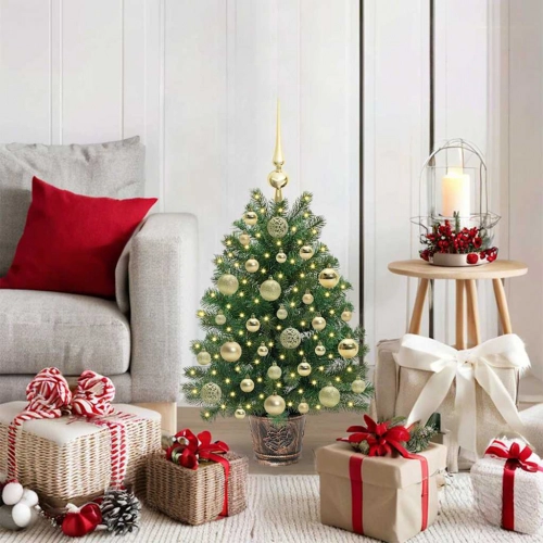 Mākslīgā Ziemassvētku Eglīte Su 150 Led Zaļa 65 Cm Pe Un Pvc Vidaxl