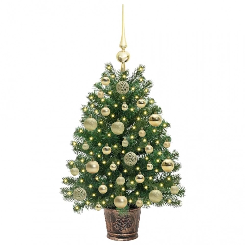 Mākslīgā Ziemassvētku Eglīte Su 150 Led Zaļa 65 Cm Pe Un Pvc Vidaxl