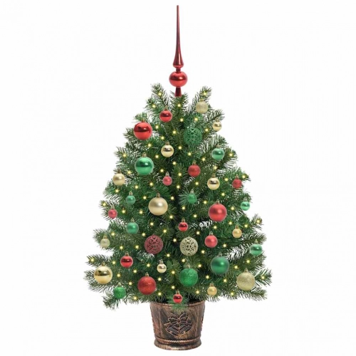 Mākslīgā Ziemassvētku Eglīte Su 150 Led Zaļa 90 Cm Pe Un Pvc Vidaxl