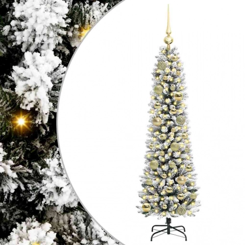 Mākslīgā Ziemassvētku Eglīte Su 150 Led Zaļš Un Balts 120 Cm Vidaxl
