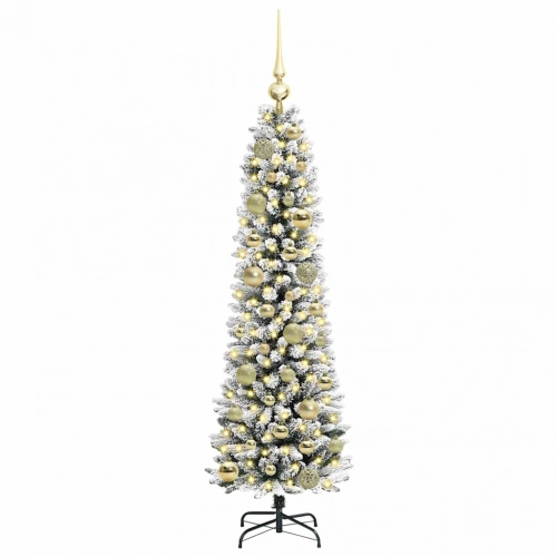 Mākslīgā Ziemassvētku Eglīte Su 150 Led Zaļš Un Balts 120 Cm Vidaxl