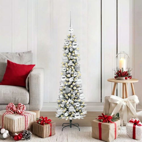 Mākslīgā Ziemassvētku Eglīte Su 150 Led Zaļš Un Balts 120 Cm Vidaxl