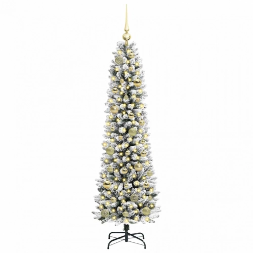 Mākslīgā Ziemassvētku Eglīte Su 150 Led Zaļš Un Balts 150 Cm Vidaxl