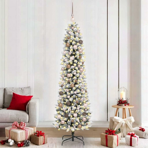 Mākslīgā Ziemassvētku Eglīte Su 300 Led Ar Statīvu Balts 210 Cm Vidaxl