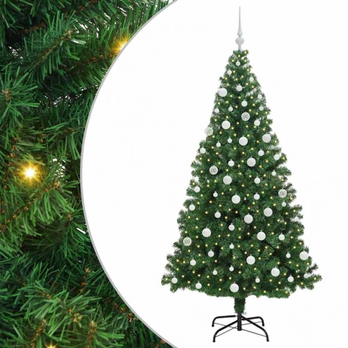 Mākslīgā Ziemassvētku Eglīte Su 300 Led Ar Statīvu Zaļa 180 Cm Vidaxl