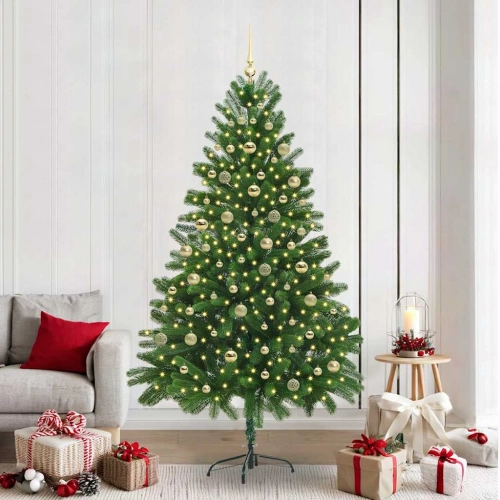 Mākslīgā Ziemassvētku Eglīte Su 300 Led Ar Statīvu Zaļa 210 Cm Vidaxl