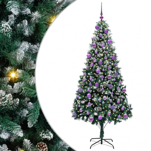 Mākslīgā Ziemassvētku Eglīte Su 300 Led Ar Statīvu Zaļa 210 Cm Vidaxl