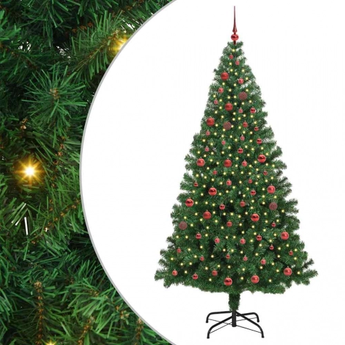 Mākslīgā Ziemassvētku Eglīte Su 300 Led Ar Statīvu Zaļa 210 Cm Vidaxl