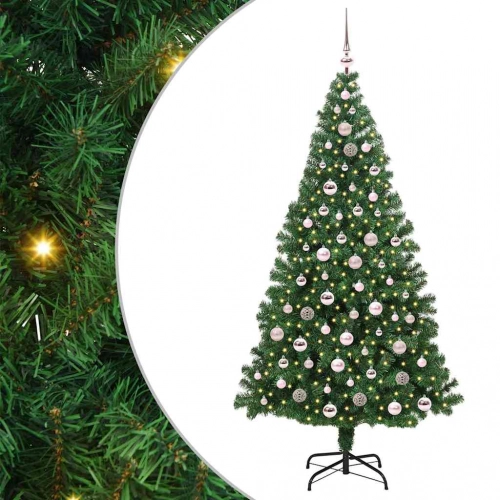 Mākslīgā Ziemassvētku Eglīte Su 300 Led Ar Statīvu Zaļa 210 Cm Vidaxl