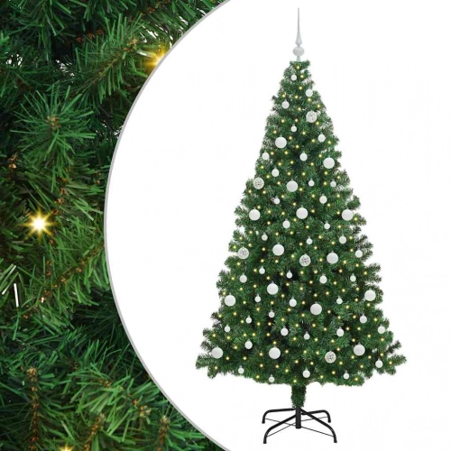Mākslīgā Ziemassvētku Eglīte Su 300 Led Ar Statīvu Zaļa 210 Cm Vidaxl