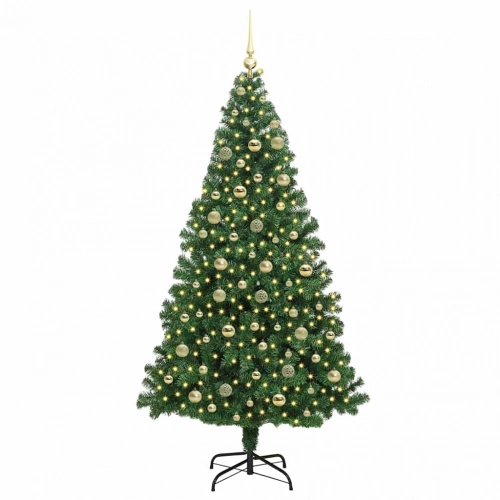 Mākslīgā Ziemassvētku Eglīte Su 300 Led Ar Statīvu Zaļa 210 Cm Vidaxl