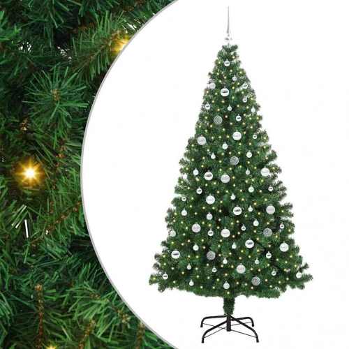 Mākslīgā Ziemassvētku Eglīte Su 300 Led Ar Statīvu Zaļa 210 Cm Vidaxl