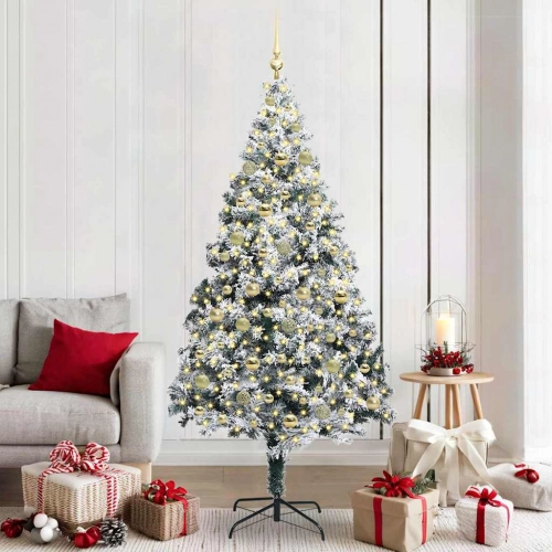 Mākslīgā Ziemassvētku Eglīte Su 300 Led Ar Statīvu Zaļa 210 Cm Vidaxl