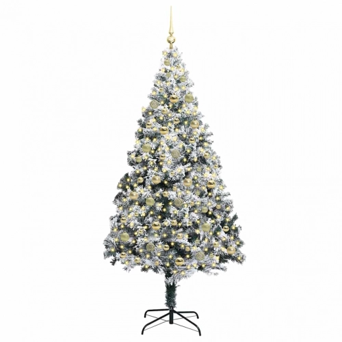 Mākslīgā Ziemassvētku Eglīte Su 300 Led Ar Statīvu Zaļa 210 Cm Vidaxl