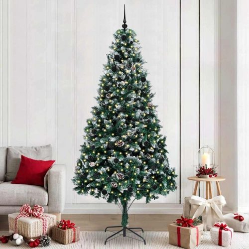 Mākslīgā Ziemassvētku Eglīte Su 300 Led Ar Statīvu Zaļa 240 Cm Vidaxl