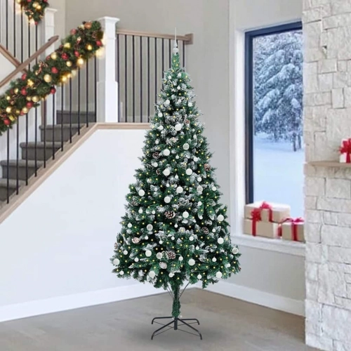 Mākslīgā Ziemassvētku Eglīte Su 300 Led Ar Statīvu Zaļa 240 Cm Vidaxl