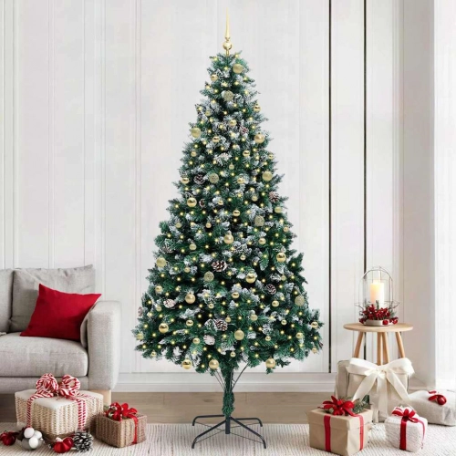Mākslīgā Ziemassvētku Eglīte Su 300 Led Ar Statīvu Zaļa 240 Cm Vidaxl