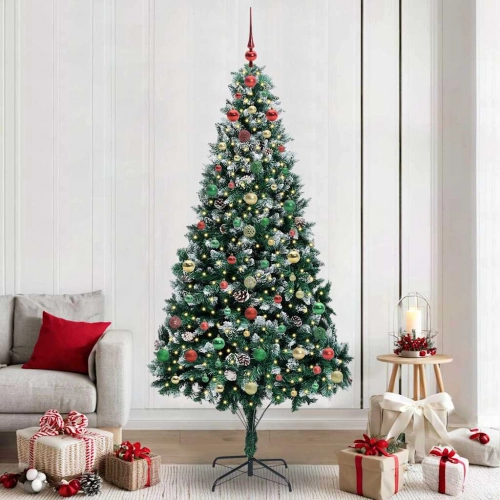 Mākslīgā Ziemassvētku Eglīte Su 300 Led Ar Statīvu Zaļa 240 Cm Vidaxl
