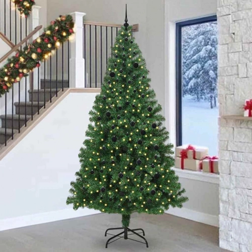 Mākslīgā Ziemassvētku Eglīte Su 300 Led Ar Statīvu Zaļa 240 Cm Vidaxl