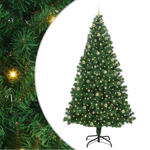 Mākslīgā Ziemassvētku Eglīte Su 300 Led Ar Statīvu Zaļa 240 Cm Vidaxl