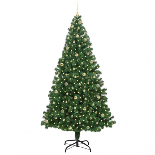 Mākslīgā Ziemassvētku Eglīte Su 300 Led Ar Statīvu Zaļa 240 Cm Vidaxl