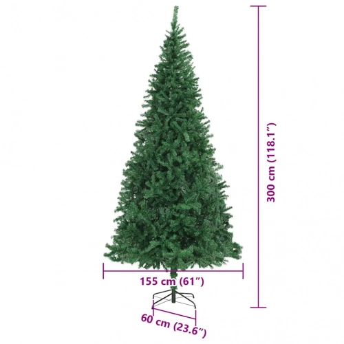 Mākslīgā Ziemassvētku Eglīte Su 300 Led Ar Statīvu Zaļa 300 Cm Vidaxl