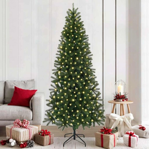 Mākslīgā Ziemassvētku Eglīte Su 300 Led Zaļa 210 Cm Pe Un Pvc Vidaxl