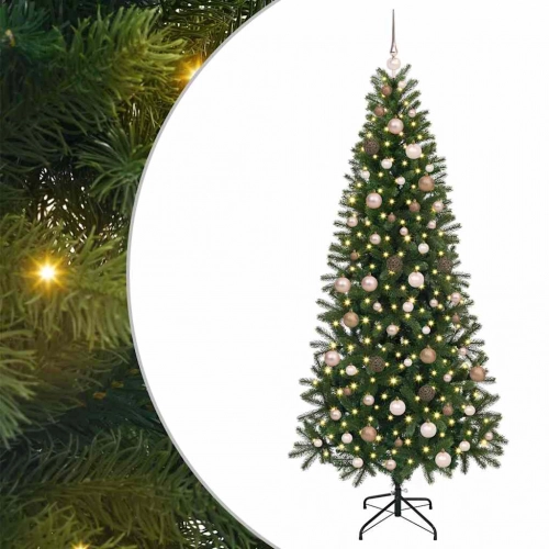 Mākslīgā Ziemassvētku Eglīte Su 300 Led Zaļa 210 Cm Pe Un Pvc Vidaxl