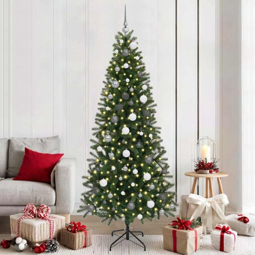 Mākslīgā Ziemassvētku Eglīte Su 300 Led Zaļa 210 Cm Pe Un Pvc Vidaxl