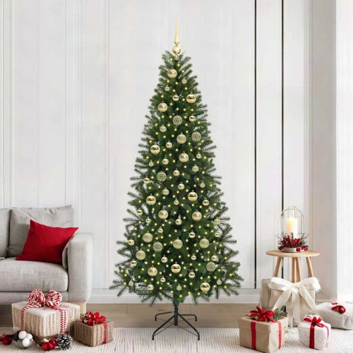 Mākslīgā Ziemassvētku Eglīte Su 300 Led Zaļa 210 Cm Pe Un Pvc Vidaxl