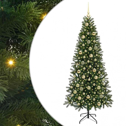 Mākslīgā Ziemassvētku Eglīte Su 300 Led Zaļa 210 Cm Pe Un Pvc Vidaxl