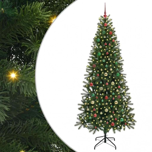 Mākslīgā Ziemassvētku Eglīte Su 300 Led Zaļa 210 Cm Pe Un Pvc Vidaxl
