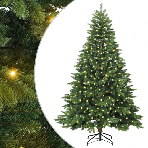 Mākslīgā Ziemassvētku Eglīte Su 300 Led Zaļa 210 Cm Pe Un Pvc Vidaxl