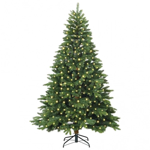 Mākslīgā Ziemassvētku Eglīte Su 300 Led Zaļa 210 Cm Pe Un Pvc Vidaxl