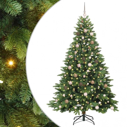 Mākslīgā Ziemassvētku Eglīte Su 300 Led Zaļa 210 Cm Pe Un Pvc Vidaxl