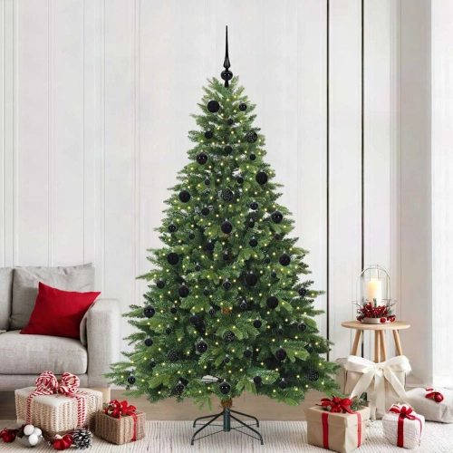 Mākslīgā Ziemassvētku Eglīte Su 300 Led Zaļa 210 Cm Pe Un Pvc Vidaxl