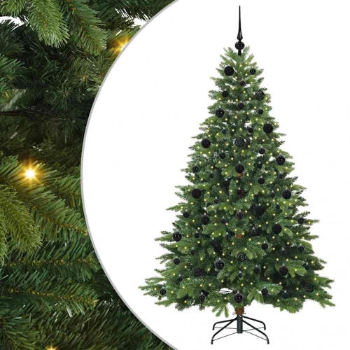 Mākslīgā Ziemassvētku Eglīte Su 300 Led Zaļa 210 Cm Pe Un Pvc Vidaxl