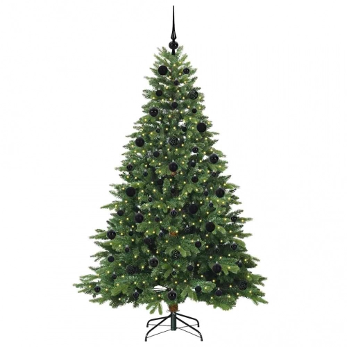 Mākslīgā Ziemassvētku Eglīte Su 300 Led Zaļa 210 Cm Pe Un Pvc Vidaxl
