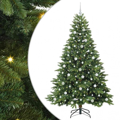 Mākslīgā Ziemassvētku Eglīte Su 300 Led Zaļa 210 Cm Pe Un Pvc Vidaxl