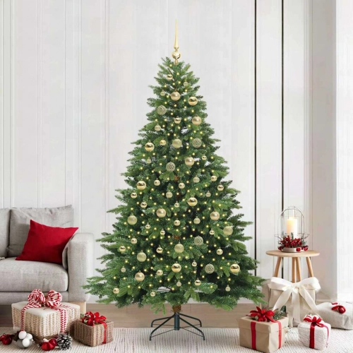 Mākslīgā Ziemassvētku Eglīte Su 300 Led Zaļa 210 Cm Pe Un Pvc Vidaxl