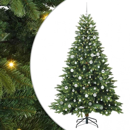 Mākslīgā Ziemassvētku Eglīte Su 300 Led Zaļa 210 Cm Pe Un Pvc Vidaxl