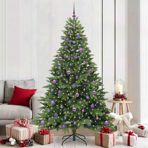 Mākslīgā Ziemassvētku Eglīte Su 300 Led Zaļa 210 Cm Pe Un Pvc Vidaxl