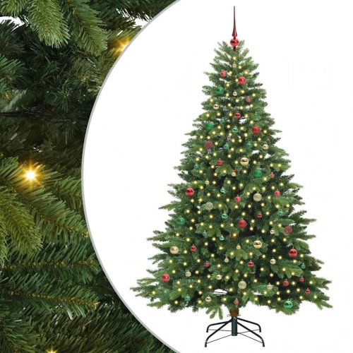 Mākslīgā Ziemassvētku Eglīte Su 300 Led Zaļa 210 Cm Pe Un Pvc Vidaxl
