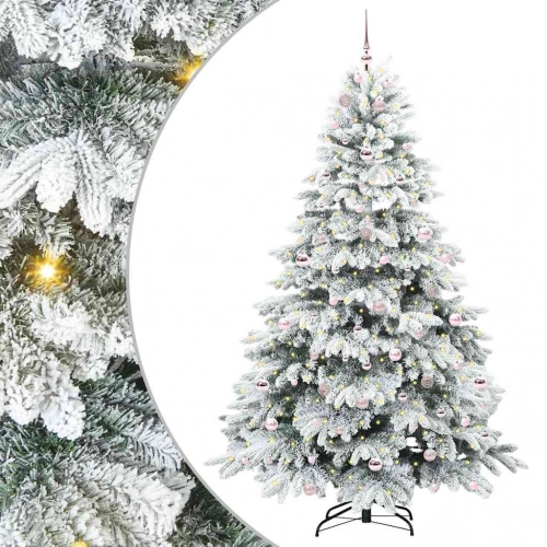 Mākslīgā Ziemassvētku Eglīte Su 300 Led Zaļa 210 Cm Pe Un Pvc Vidaxl