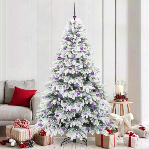 Mākslīgā Ziemassvētku Eglīte Su 300 Led Zaļa 210 Cm Pe Un Pvc Vidaxl
