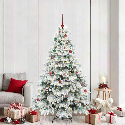 Mākslīgā Ziemassvētku Eglīte Su 300 Led Zaļa 210 Cm Pe Un Pvc Vidaxl