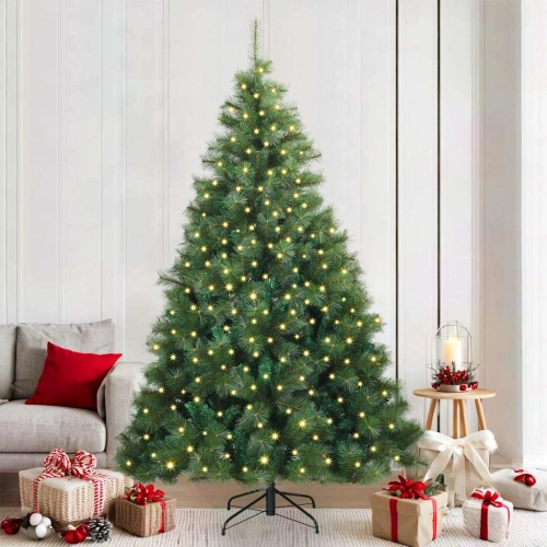 Mākslīgā Ziemassvētku Eglīte Su 300 Led Zaļa 210 Cm Pe Un Pvc Vidaxl